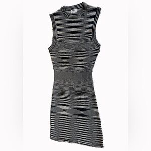 Cotton:ON  Black and Gray Striped Midi Dress